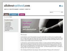 Tablet Screenshot of allaboutepidural.com